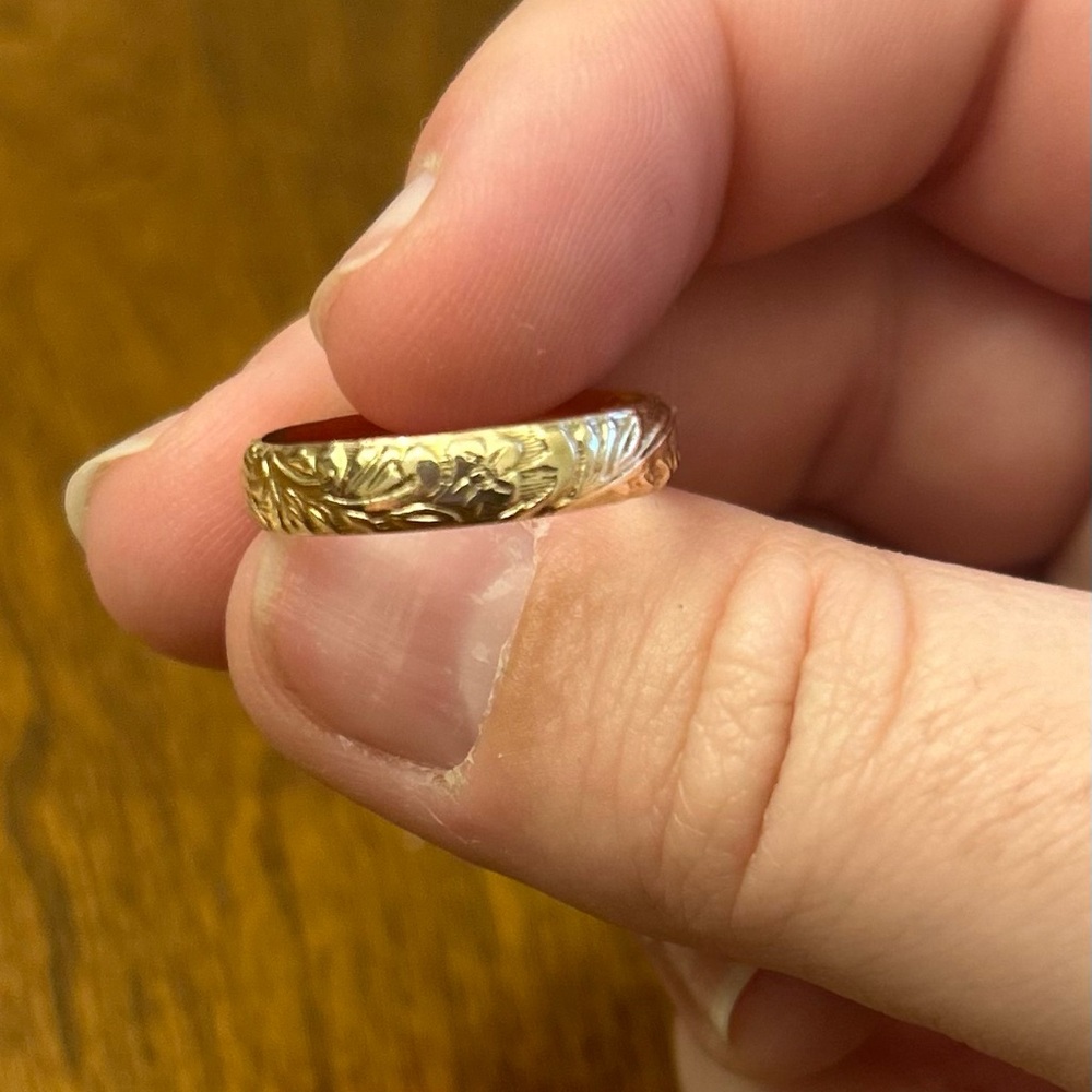 Elegant Gold Filled Floral Ring